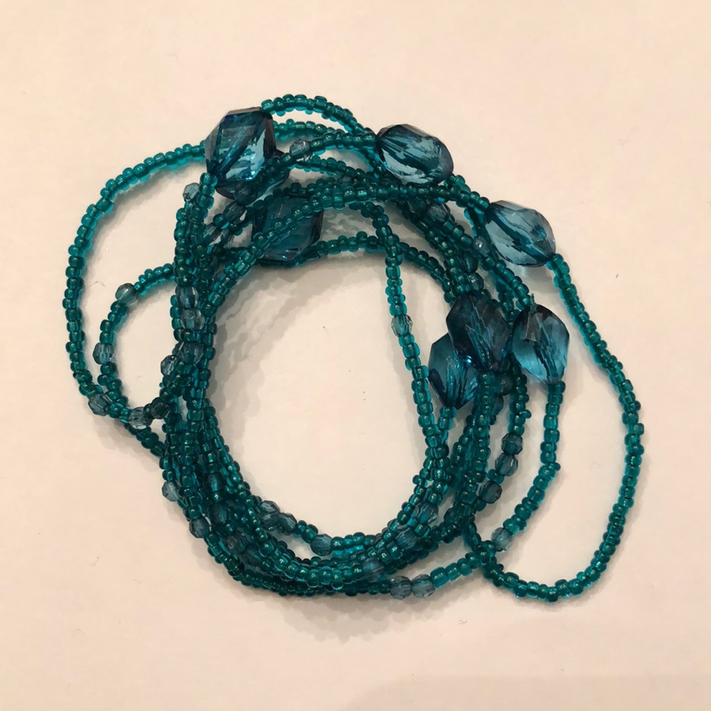 Teal Beaded Necklace